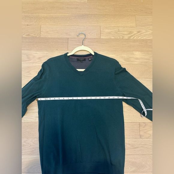 TED BAKER WOOL V NECK SWEATER - Picture 5 of 7